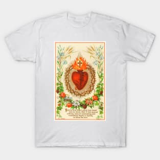 Sacred Heart holy card T-Shirt